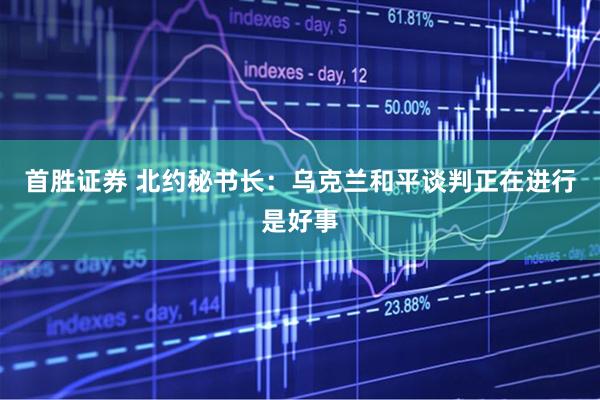 首胜证券 北约秘书长：乌克兰和平谈判正在进行是好事
