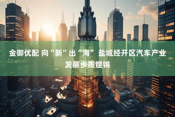 金御优配 向“新”出“海” 盐城经开区汽车产业发展步履铿锵